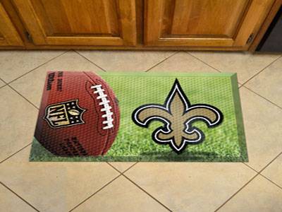 New Orleans Saints Scraper Floor Mat - 19" x 30" - Click Image to Close