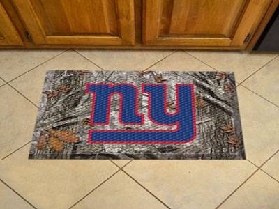 New York Giants Scraper Floor Mat - 19" x 30" Camo - Click Image to Close