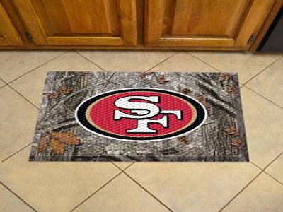 San Francisco 49ers Scraper Floor Mat - 19" x 30" Camo - Click Image to Close