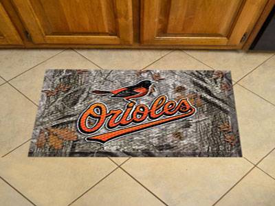 Baltimore Orioles Scraper Floor Mat - 19" x 30" Camo - Click Image to Close