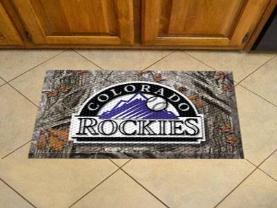 Colorado Rockies Scraper Floor Mat - 19" x 30" Camo - Click Image to Close