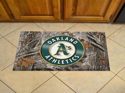 Oakland Athletics Scraper Floor Mat - 19" x 30" Camo - Click Image to Close