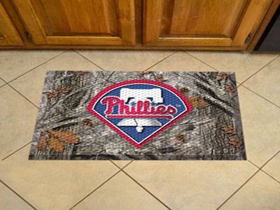 Philadelphia Phillies Scraper Floor Mat - 19" x 30" Camo - Click Image to Close