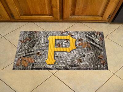 Pittsburgh Pirates Scraper Floor Mat - 19" x 30" Camo - Click Image to Close