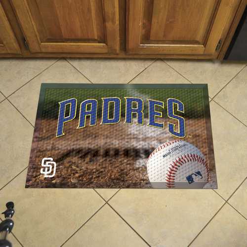 San Diego Padres Scraper Floor Mat - 19" x 30" - Click Image to Close