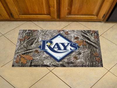 Tampa Bay Rays Scraper Floor Mat - 19" x 30" Camo - Click Image to Close
