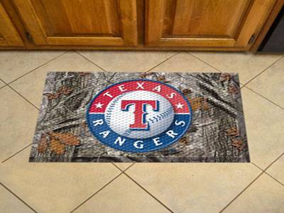 Texas Rangers Scraper Floor Mat - 19" x 30" Camo - Click Image to Close