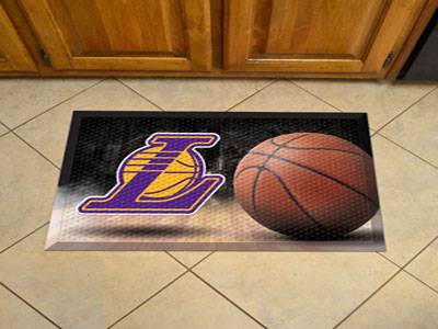 Los Angeles Lakers Scraper Floor Mat - 19" x 30" - Click Image to Close