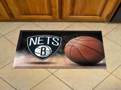 Brooklyn Nets Scraper Floor Mat - 19" x 30" - Click Image to Close