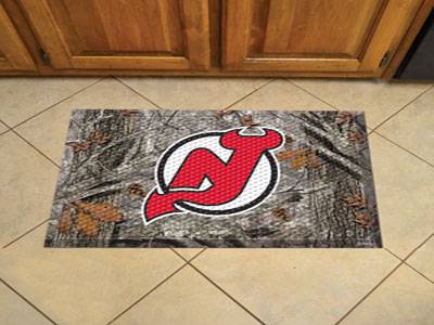 New Jersey Devils Scraper Floor Mat - 19" x 30" Camo - Click Image to Close