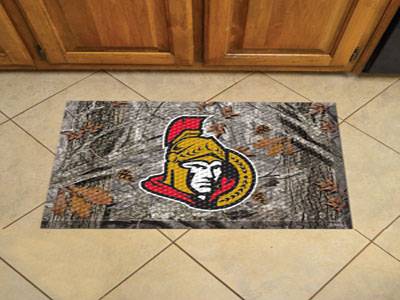 Ottawa Senators Scraper Floor Mat - 19" x 30" Camo - Click Image to Close