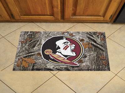Florida State Seminoles Scraper Floor Mat - 19" x 30" Camo - Click Image to Close