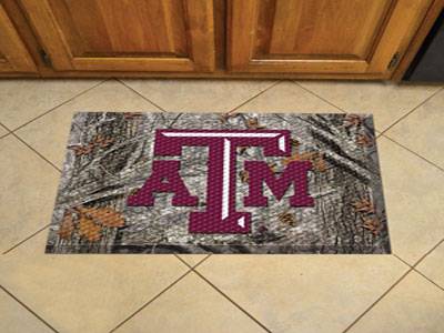Texas A&M Aggies Scraper Floor Mat - 19" x 30" Camo - Click Image to Close