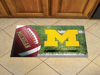 Michigan Wolverines Scraper Floor Mat - 19" x 30" - Click Image to Close