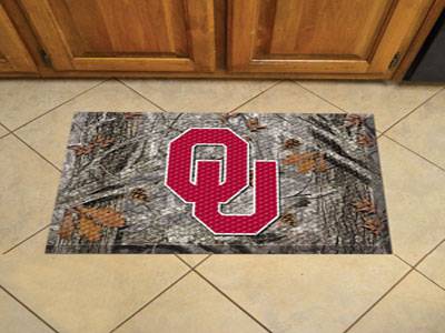Oklahoma Sooners Scraper Floor Mat - 19" x 30" Camo - Click Image to Close