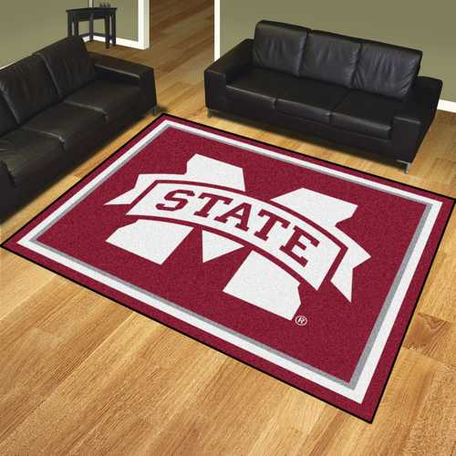 Mississippi State University Bulldogs 8'x10' Rug - Click Image to Close