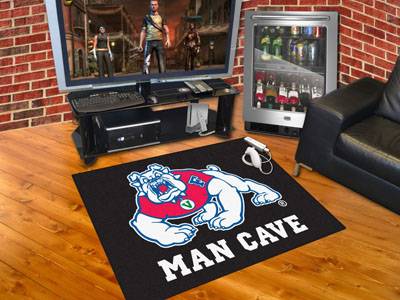 Fresno State Bulldogs All-Star Man Cave Rug - Black - Click Image to Close