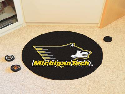 Michigan Technological University Huskies Hockey Puck Mat - Click Image to Close