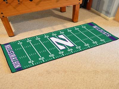 Northwestern University Wildcats Football Field Runner - Click Image to Close