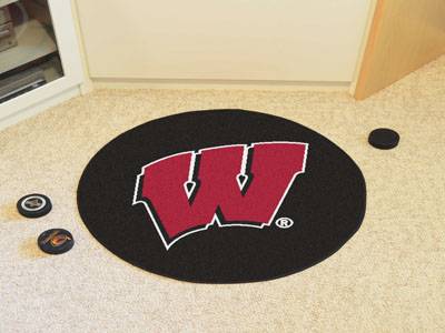 University of Wisconsin - Madison Badgers Hockey Puck Mat - Click Image to Close