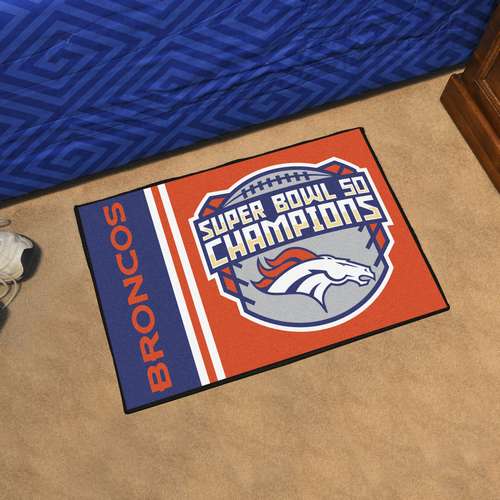Denver Broncos Super Bowl 50 Champions Starter Rug - Click Image to Close