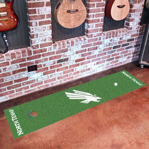 University of North Texas Mean Green Putting Green Mat - Click Image to Close