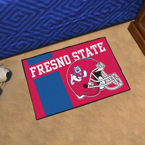 Fresno State Bulldogs Starter Rug - Uniform Inspired - Click Image to Close