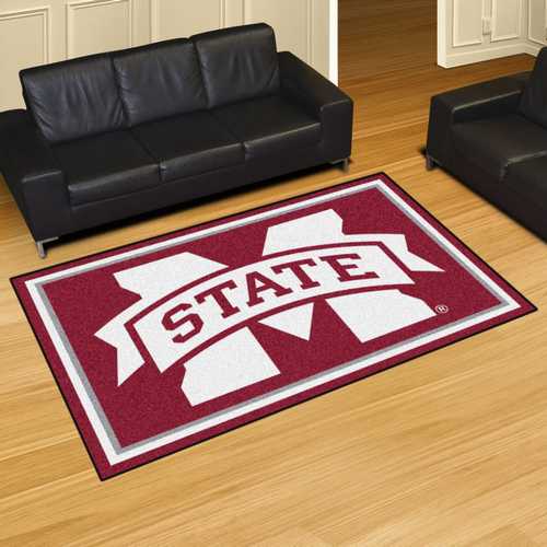 Mississippi State University Bulldogs 5x8 Rug - Click Image to Close
