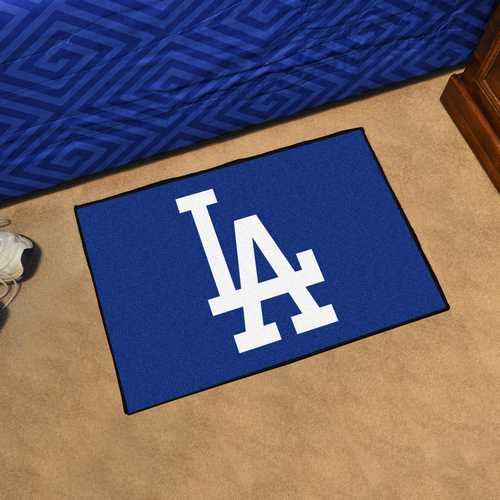 Los Angeles Dodgers Starter Rug - LA Logo - Click Image to Close