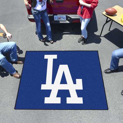 Los Angeles Dodgers Tailgater Rug - LA Logo - Click Image to Close