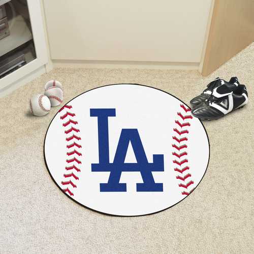 Los Angeles Dodgers Baseball Rug - LA Logo - Click Image to Close