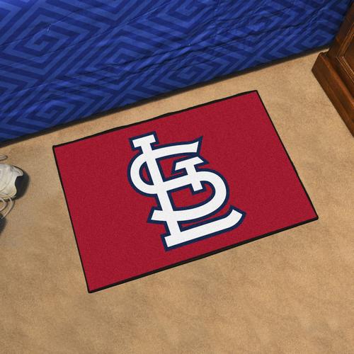 St Louis Cardinals Starter Rug - STL Cap Logo - Click Image to Close