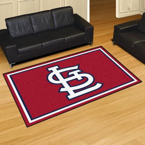 St Louis Cardinals 5x8 Rug - STL Cap Logo - Click Image to Close