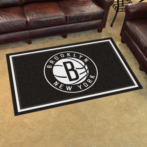 Brooklyn Nets 4x6 Rug - Click Image to Close