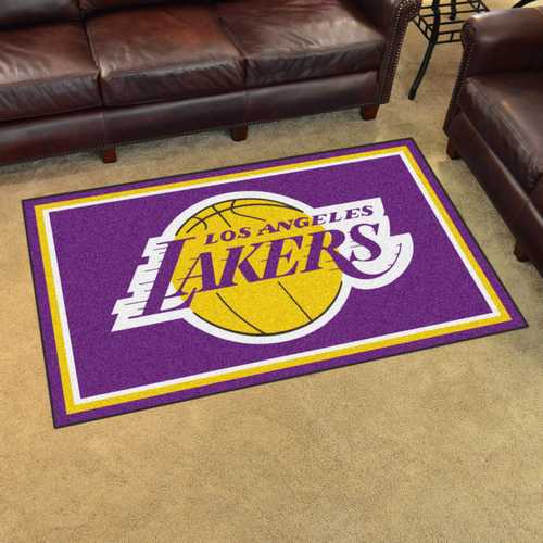 Los Angeles Lakers 4x6 Rug - Click Image to Close