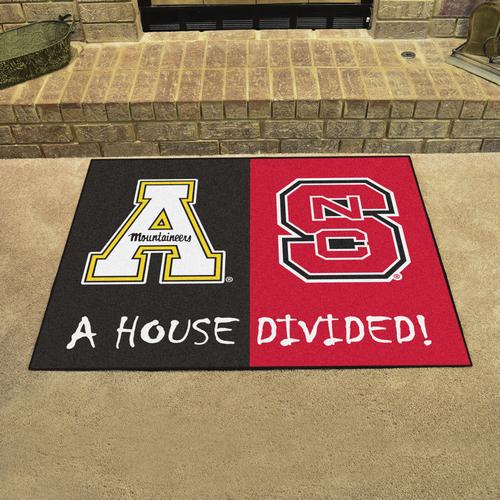 North Carolina State - Appalachian State House Divided Rug - Click Image to Close