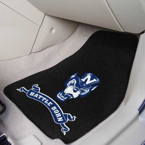 University of Nevada Wolf Pack Carpet Car Mats - Top Hat Wolf - Click Image to Close