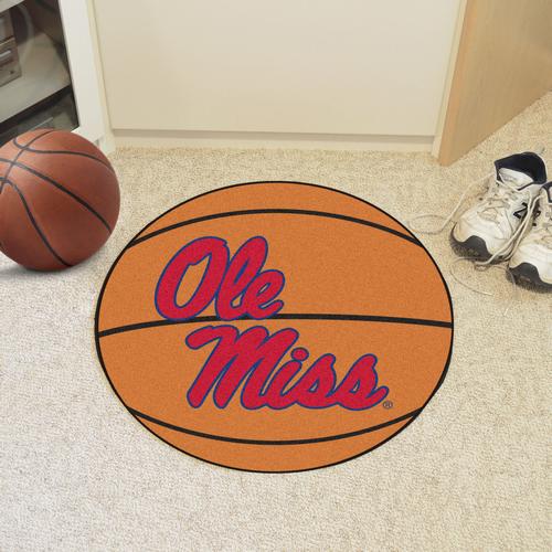 University of Mississippi Rebels Basketball Rug - Click Image to Close