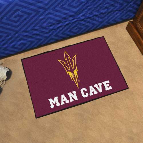 Arizona State Sun Devils Man Cave Starter Rug - Pitchfork - Click Image to Close