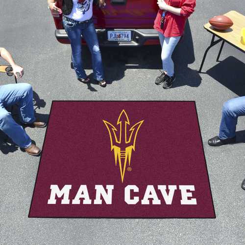 Arizona State Sun Devils Man Cave Tailgater Rug - Pitchfork - Click Image to Close