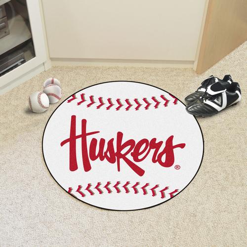 University of Nebraska Cornhuskers Baseball Rug - Click Image to Close