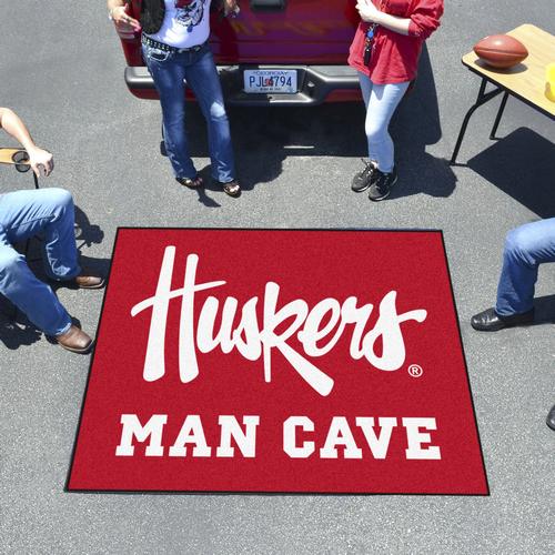 University of Nebraska Man Cave Tailgater Rug - Huskers Logo - Click Image to Close