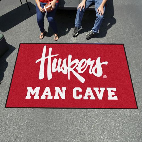 University of Nebraska Man Cave Ulti-Mat Rug - Huskers Logo - Click Image to Close
