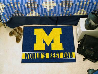 University of Michigan World's Best Dad Starter Rug - Click Image to Close