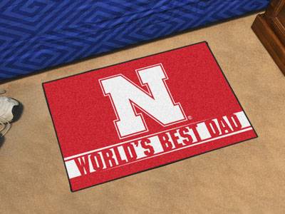 University of Nebraska World's Best Dad Starter Rug - Click Image to Close