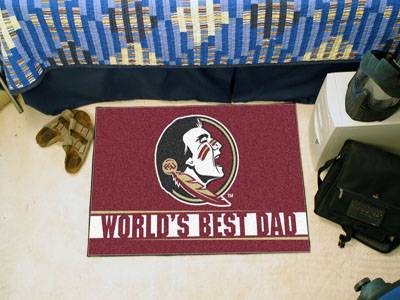 Florida State University World's Best Dad Starter Rug - Click Image to Close