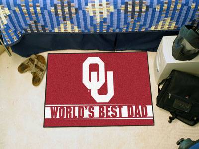 University of Oklahoma World's Best Dad Starter Rug - Click Image to Close