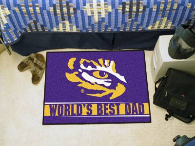 Louisiana State University World's Best Dad Starter Rug - Click Image to Close