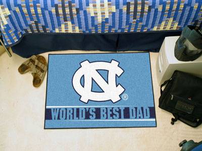 University of North Carolina World's Best Dad Starter Rug - Click Image to Close