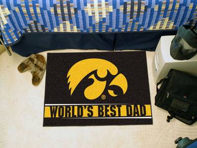 University of Iowa World's Best Dad Starter Rug - Click Image to Close